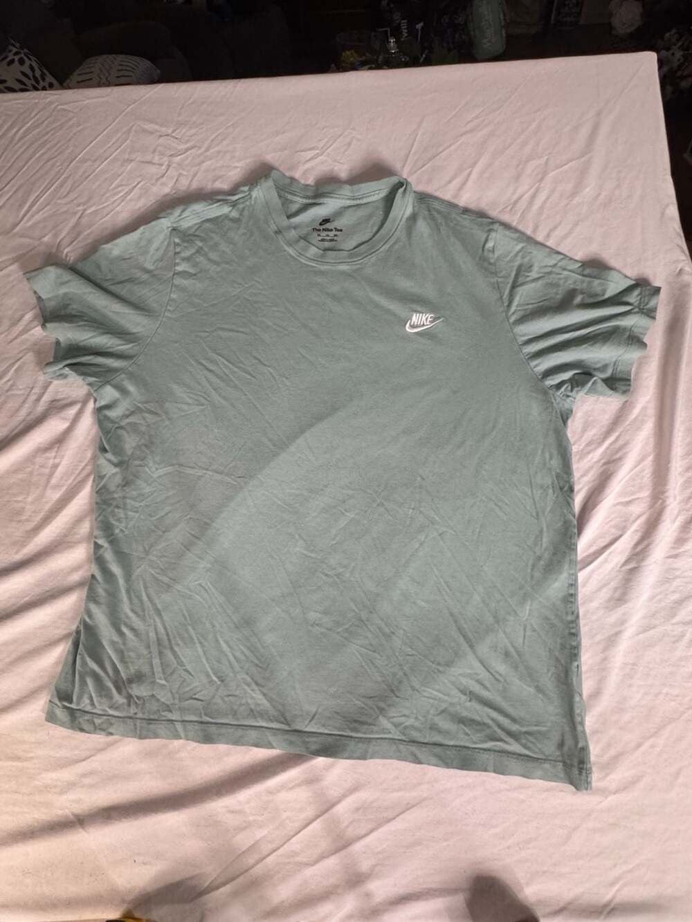 Nike The Nike Tee Men's Crew Neck Logo T-Shirt, Teal, Size XXL